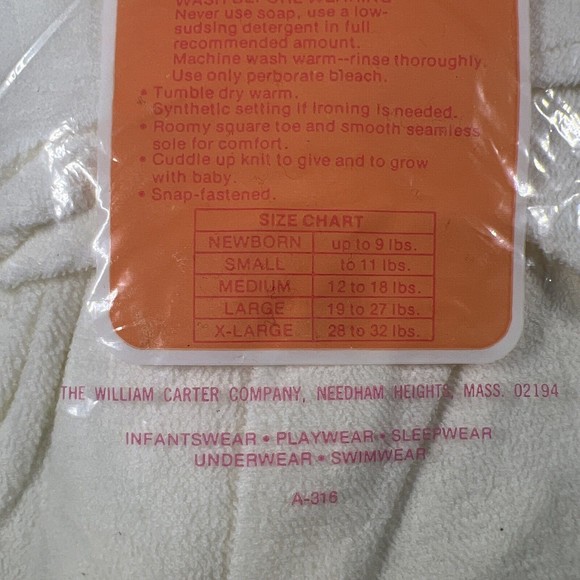 Vtg CARTER'S S-T-R-E-T-C-H "JAMAKINS" COVERALL Baby - MEDIUM 14-20lbs - Clown - Picture 3 of 5